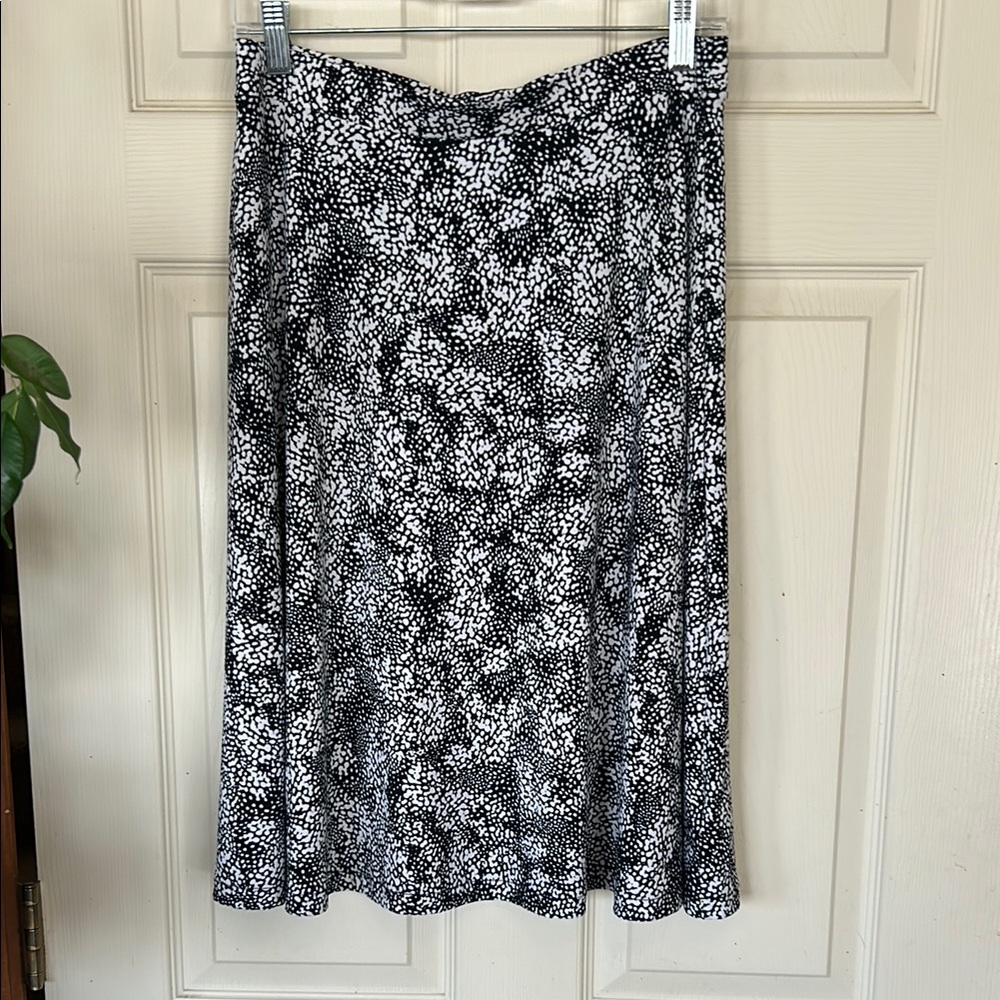 George Black and White Patterned Women's Skirt